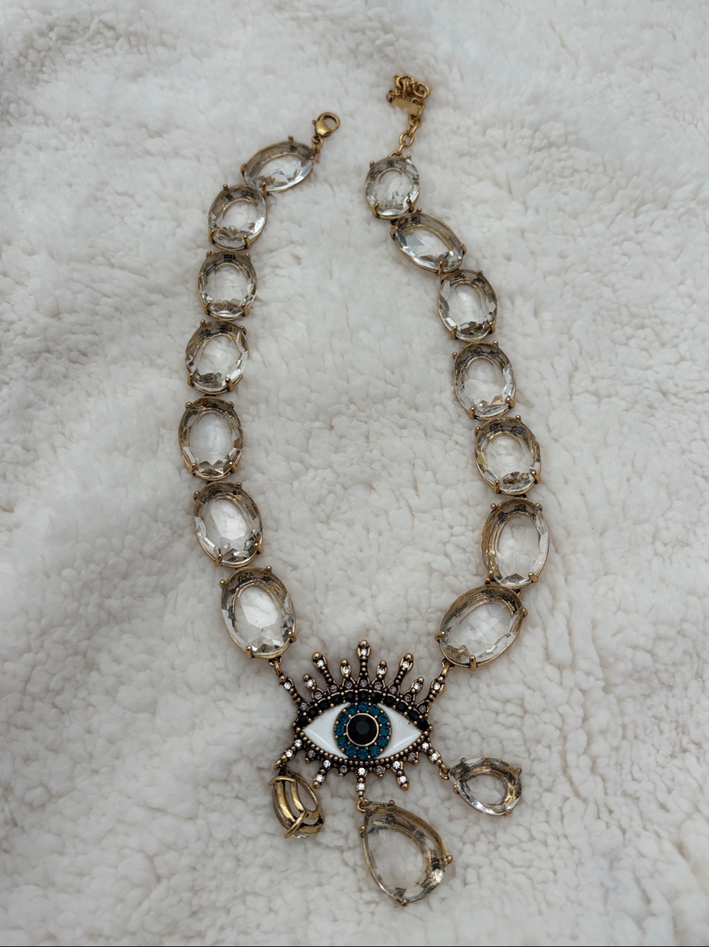 KURT GEIGER Evil Eye Statement Necklace, 17"